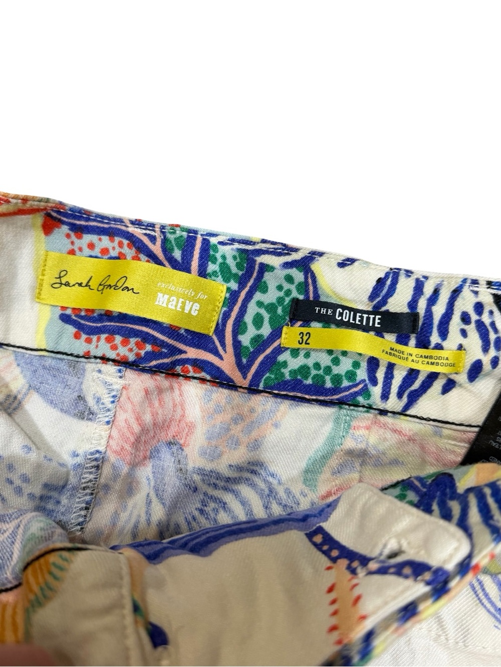 🌟 Maeve The Colette Cropped Wide-Leg Pants Sarah Gordon Artist Edition Size 32 - Picture 5 of 10